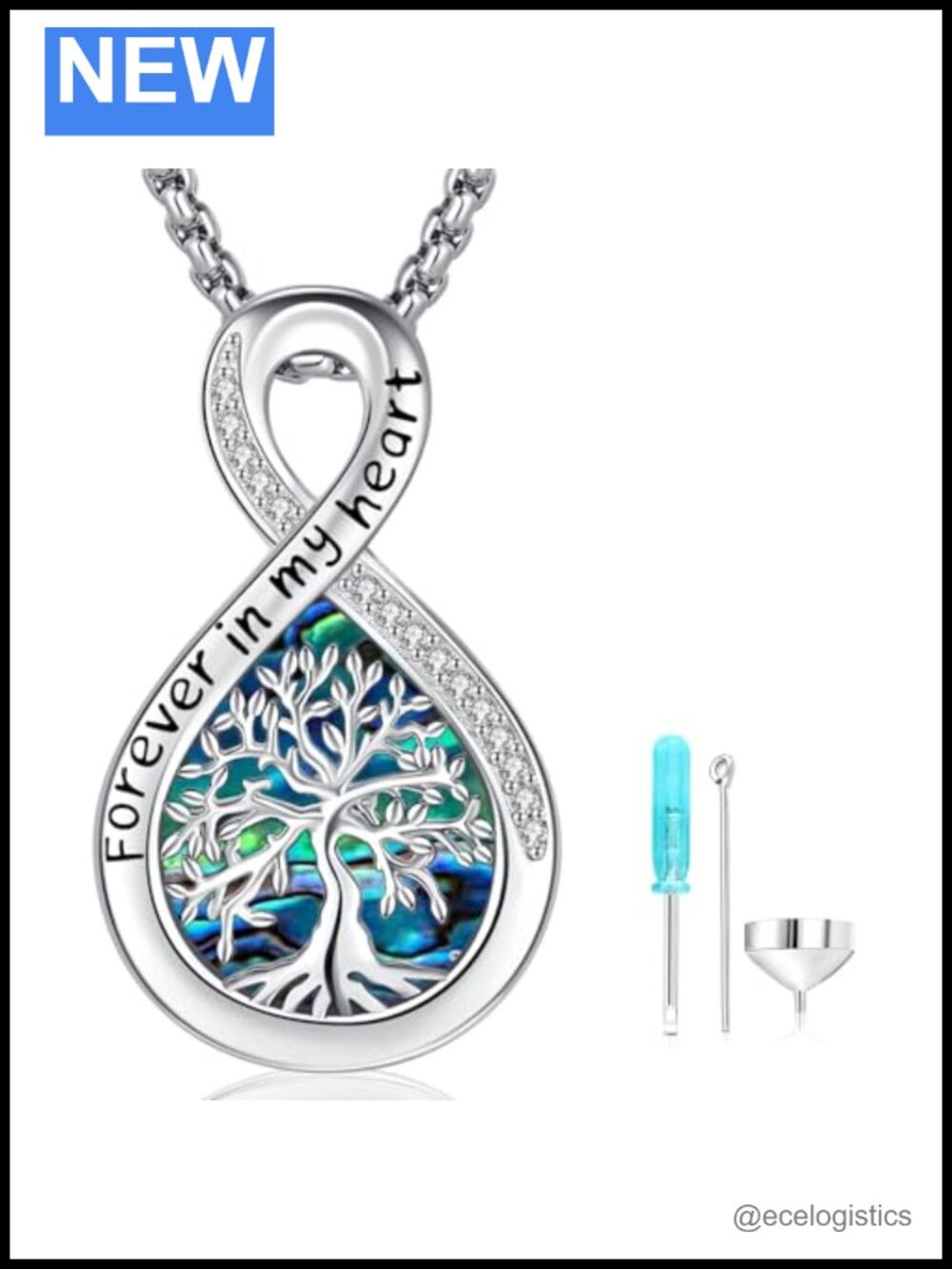 Sterling Silver Tree of Life Urn Necklace for Ashes Memorial Keepsake Pendant